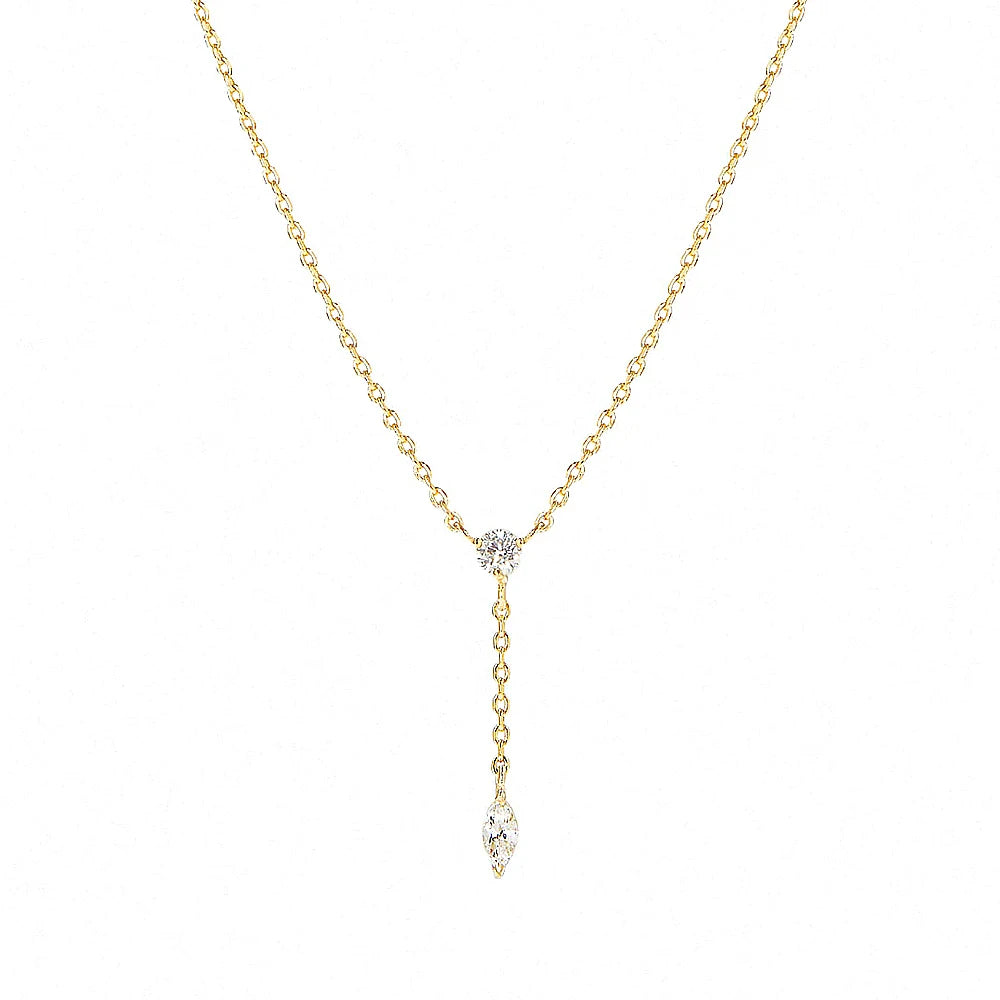 Pure Grace Necklace – 925 Silver & Zircon Drop