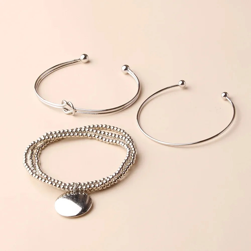 Layered Charm Wrap Bracelet – Boho Steel⸻