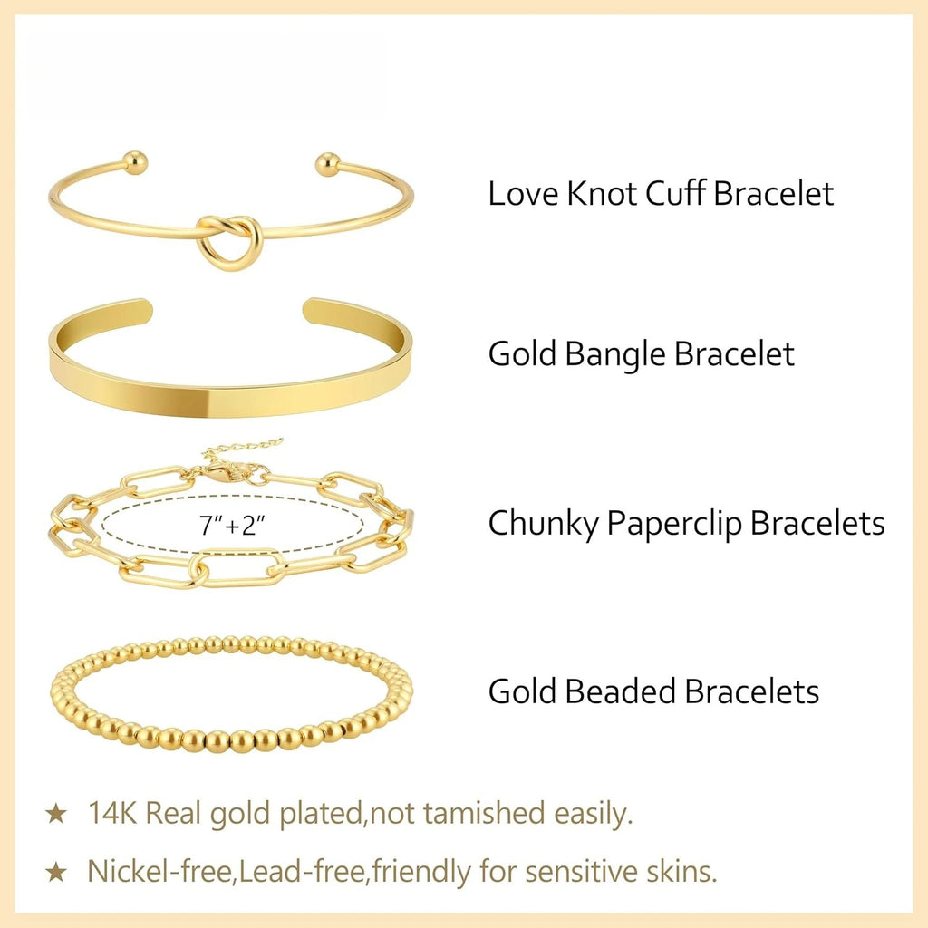 Golden Knot Bangle – 14K Waterproof Elegance