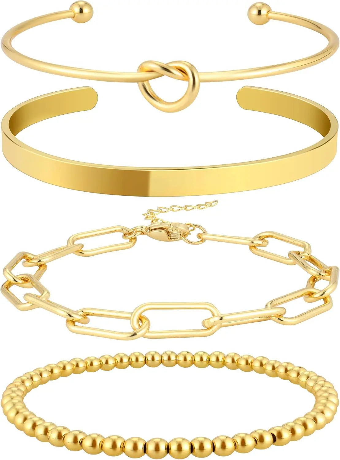 Golden Knot Bangle – 14K Waterproof Elegance